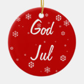 God Jul Snowflakes Keramisch Ornament (Voorkant)