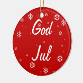 God Jul Snowflakes Keramisch Ornament (Links)