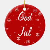 God Jul Snowflakes Keramisch Ornament (Achterkant)