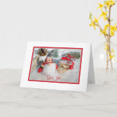 God Jul Swedish Christmas Kaart (Gele Bloem)