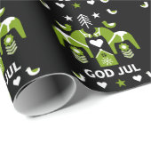 God Jul Swedish Folk Art Cadeaupapier (Rol Hoek)