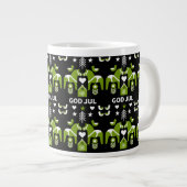 God jul Swedish Folk Art Large Coffee Mok (Voorkant rechts)