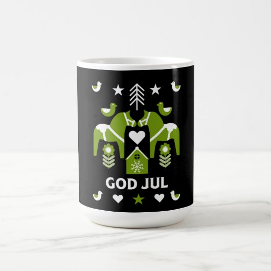God Jul Swedish Folk Art Magische Mok (Midden)