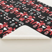 God Jul Swedish Folk Art Sherpa Blanket Sherpa Deken (3/4)