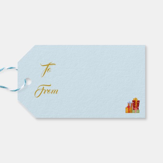 God Jul Swedish Gnomen Cadeaulabel (Achterkant Horizontaal)