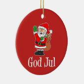 God jul Swedish Santa Ornament (Rechts)