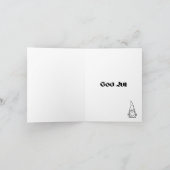 God jul Tomte (Julkort) Zweedse Kerstmis Kaart (Binnen)