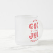 God jul Traditionele Zweedse kerstdoopvont Matglas Koffiemok (Voorkant rechts)