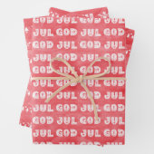 God jul Traditionele Zweedse Kerstmis  Inpakpapier Vel (In situ)