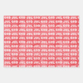 God jul Traditionele Zweedse Kerstmis  Inpakpapier Vel (Voorkant)