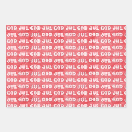 God jul Traditionele Zweedse Kerstmis  Inpakpapier Vel (Voorkant)