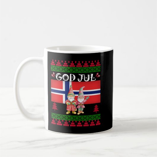 God jul Ugly Norway vlag Scandinavian Gn Koffiemok (Links)
