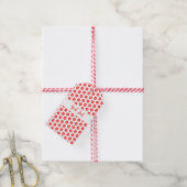 God Jul Vrolijk Kerstfeest Scandinavisch patroon c Cadeaulabel (Met Touw)