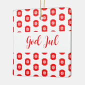 God Jul Vrolijk Kerstfeest Scandinavisch patroon c Keramisch Ornament (Links)