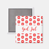 God Jul Vrolijk Kerstfeest Scandinavisch patroon c Magneet (Voorkant / Achterkant)