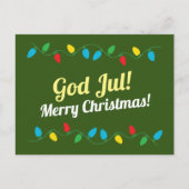 God Jul Vykort Feestdagenkaart (Voorkant)