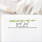 God Jul, watercolor Christmas banner Etiket (Insitu)