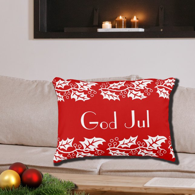 God jul witte heiligen in rood - accent kussen (Creator heeft geüpload)