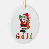 God jul Zweeds kerstkerstkerstkerstkerstkerstkerst Keramisch Ornament (Rechts)