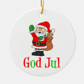 God jul Zweeds kerstkerstkerstkerstkerstkerstkerst Keramisch Ornament (Voorkant)