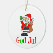 God jul Zweeds kerstkerstkerstkerstkerstkerstkerst Keramisch Ornament (Links)