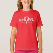 God jul Zweeds Ugly Kerstmis Scandinavian Script T-shirt (Voorkant)