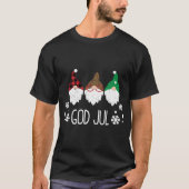 God Jul Zweeds Vrolijk Kerstmis Noors Schattige Gn T-shirt (Voorkant)