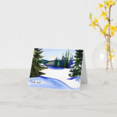 God jul, Zweedse kerst Kaart (Gele Bloem)