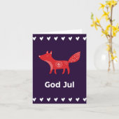 God jul, Zweedse kerst Kaart (Gele Bloem)