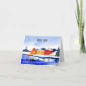 God jul, Zweedse kerst Kaart (Voorkant)