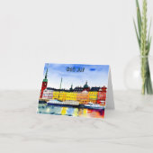 God jul, Zweedse kerst Kaart (Voorkant)