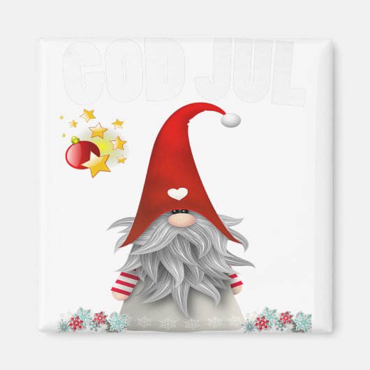 God jul zweedse kerst " zweden tomte gnome magneet (Voorkant)