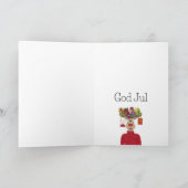 God Jul, Zweedse kerstcadeaus rendieren Feestdagen Kaart (Binnen)