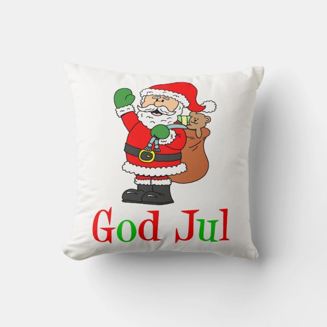 God jul Zweedse kerstkerstkerstkerstkerstkerstkers Kussen (Voorkant)