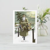 God Jul Zweedse kerstman Feestdagenkaart (Staand voorkant)