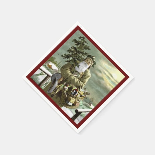 God Jul Zweedse kerstman Servetten (Hoek)