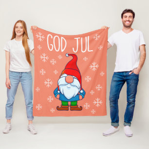 God jul, Zweedse Tomte Gnome, Scandinavische Merry Fleece Deken