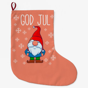 God jul, Zweedse Tomte Gnome, Scandinavische Merry Grote Kerstsok