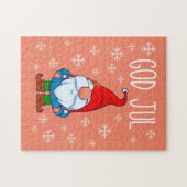 God jul, Zweedse Tomte Gnome, Scandinavische Merry Legpuzzel (Horizontaal)