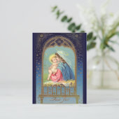 "God jul" Zweedse Vintage Briefkaart (Staand voorkant)