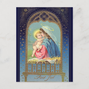 "God jul" Zweedse Vintage Briefkaart