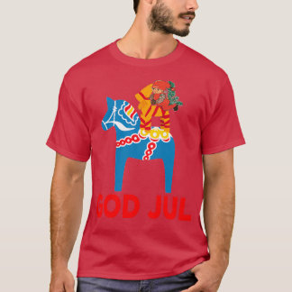 God juul Merry Kerstmis Dala Horse Tomte Julbock S T-shirt