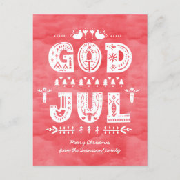 God juul Swedish Kaart Scandi Style Script