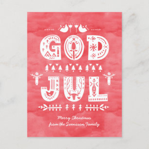 God juul Swedish Kaart Scandi Style Script