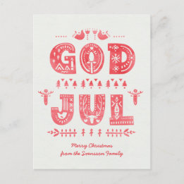 God juul Swedish Kaart Scandi Style Script