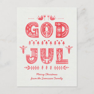 God juul Swedish Kaart Scandi Style Script