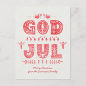 God juul Swedish Kaart Scandi Style Script (Voorkant)