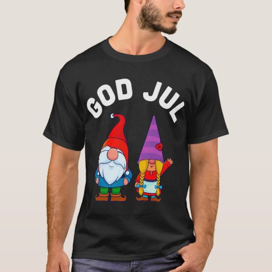 God juul Swedish Tomte Gnome Family T-shirt (Voorkant)