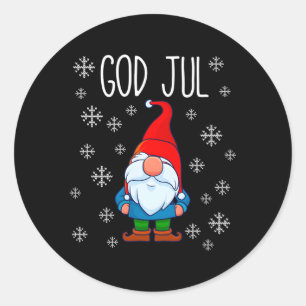 God juul Swedish Tomte Gnome Scandinavian Merry Ronde Sticker