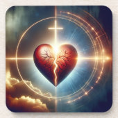 God kan een gebroken hart genezen bier onderzetter (Voorkant)